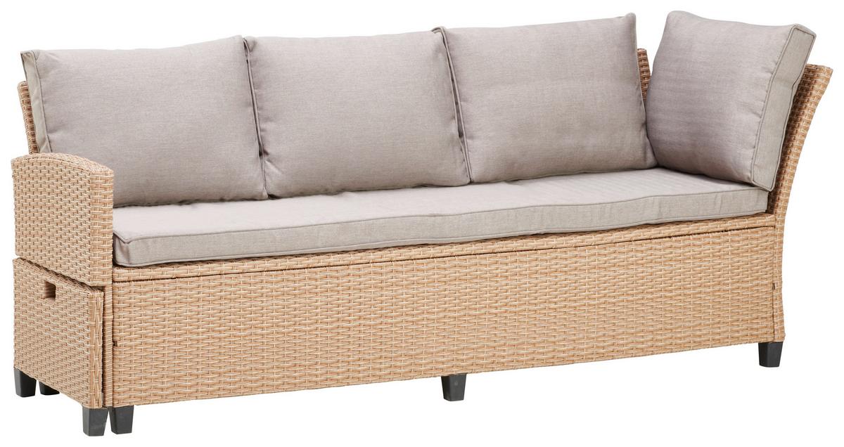 Lounge Garnitura Porto-multi, Svetlo Rjava, 6-Delni Set - svetlo rjava/siva, Moderno, umetna masa/tekstil (190/237cm) - Beldano
