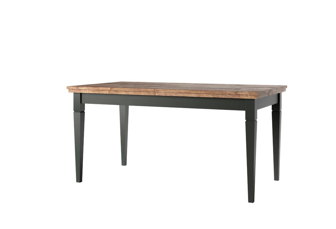 Étkezőasztal Evora - tölgyfa/zöld, Design, faalapú anyag (160/79/90cm)