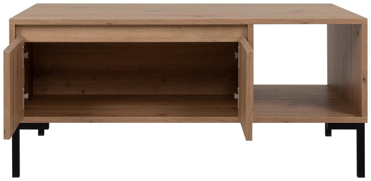 STOLIK KAWOWY KORSIKA 55B - czarny/dąb artisan, Design, materiał drewnopochodny/metal (100/60/43cm) - MID.YOU