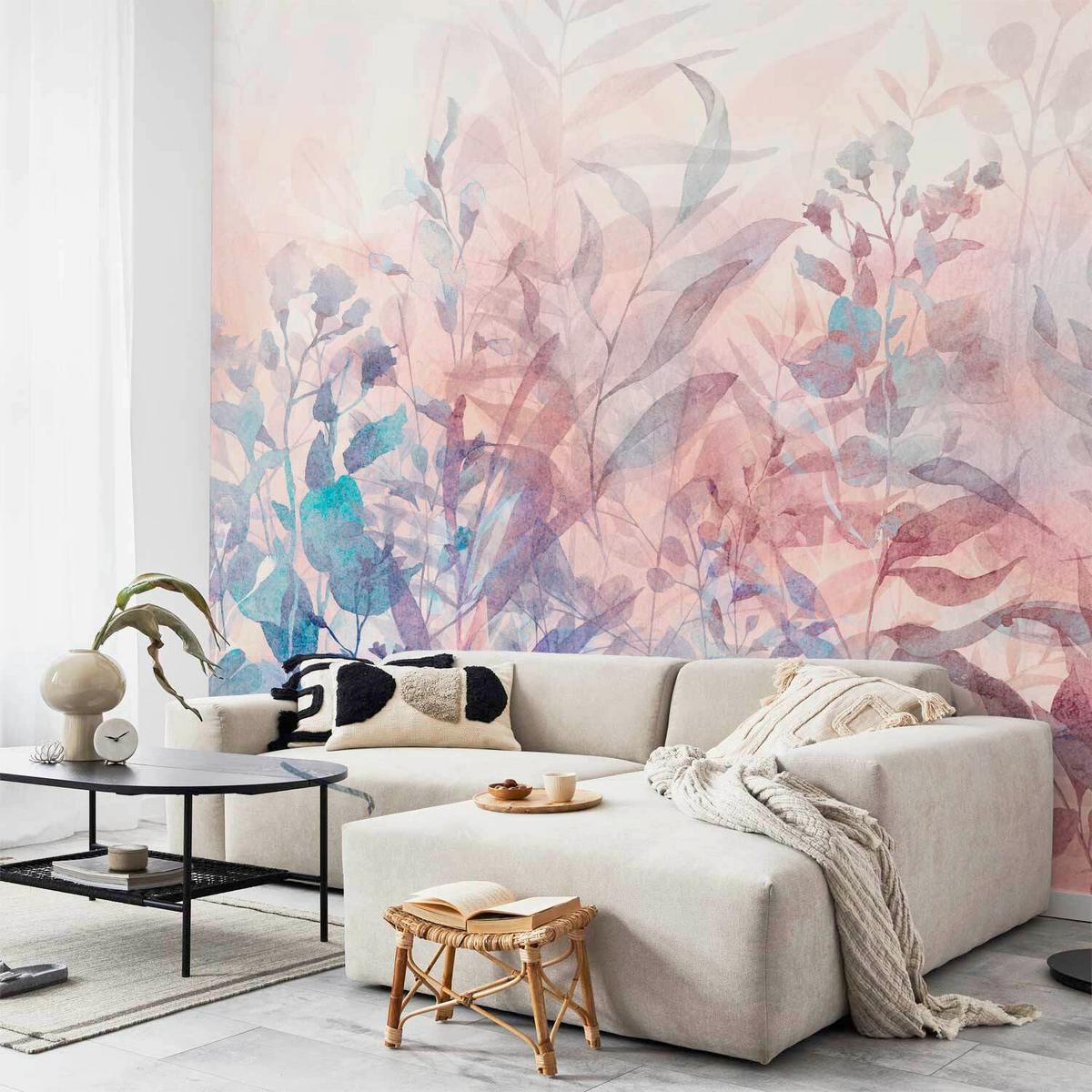 Fotótapéta Holiday Memory - pasztellkék/korall, Lifestyle, textil (400cm) - artgeist