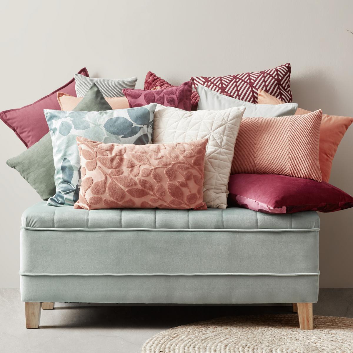 Kissenhülle Mary aus Samt ca. 45x45 cm - Naturfarben, Modern, Textil (45/45cm) - Modern Living