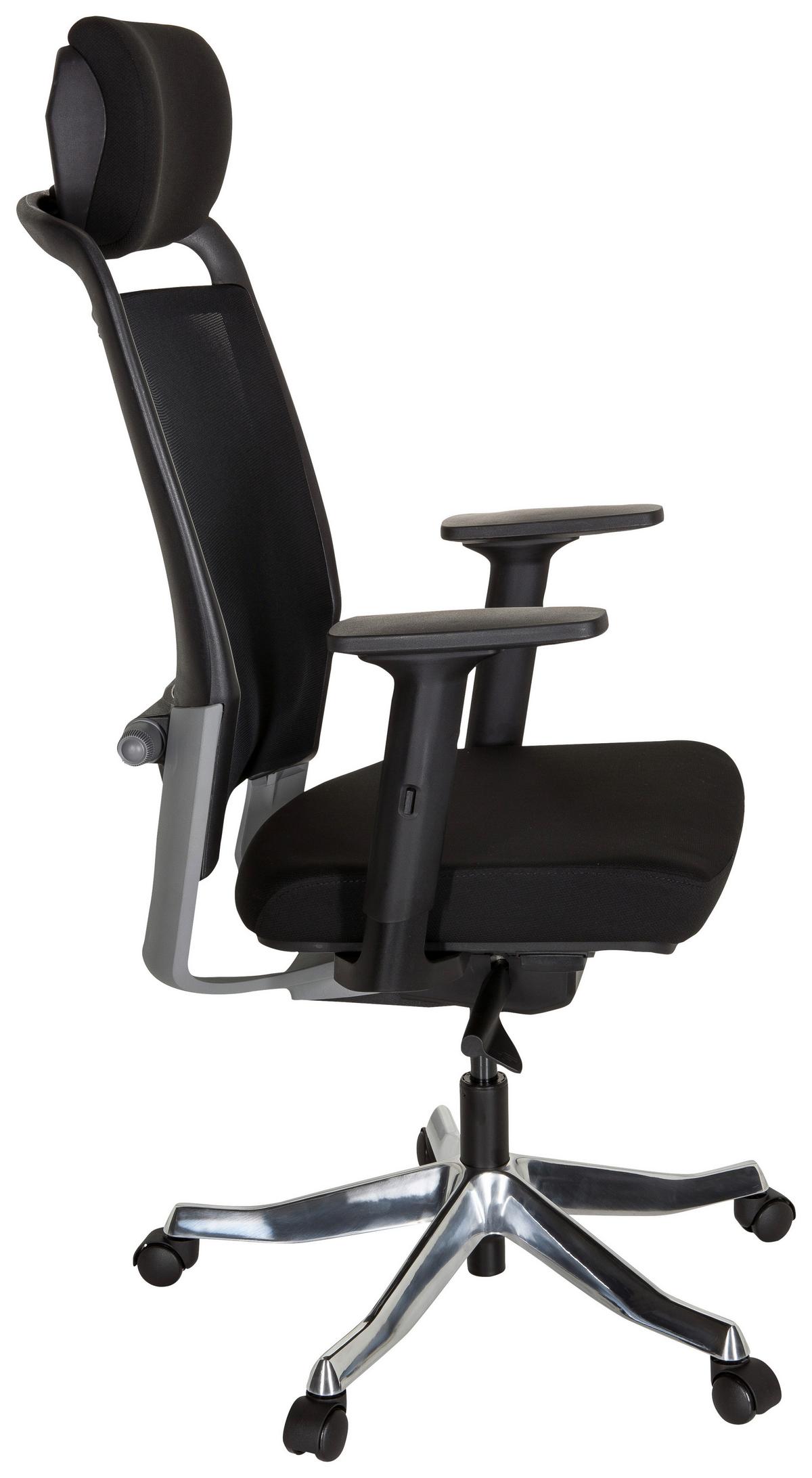 Pisarniški Stol Ikast I, Črna - srebrne barve/črna, Moderno, kovina/umetna masa (68/120/55cm) - MID.YOU