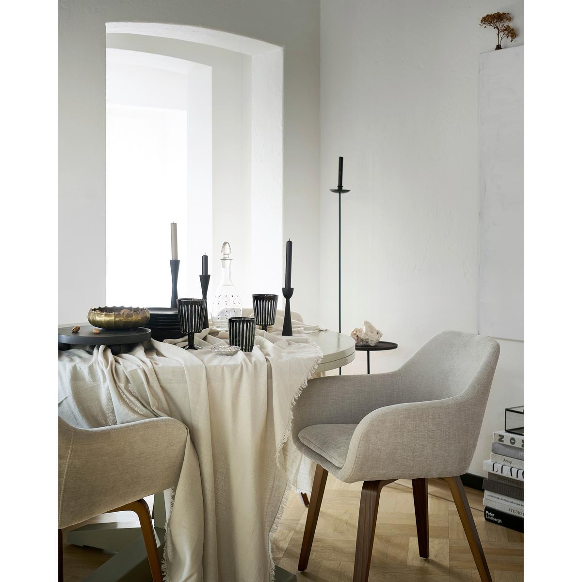 Armlehnstuhl-Set Base Sandfarben B: 58cm - Sandfarben/Braun, MODERN, Textil/Metall (58/80/58cm) - Livetastic