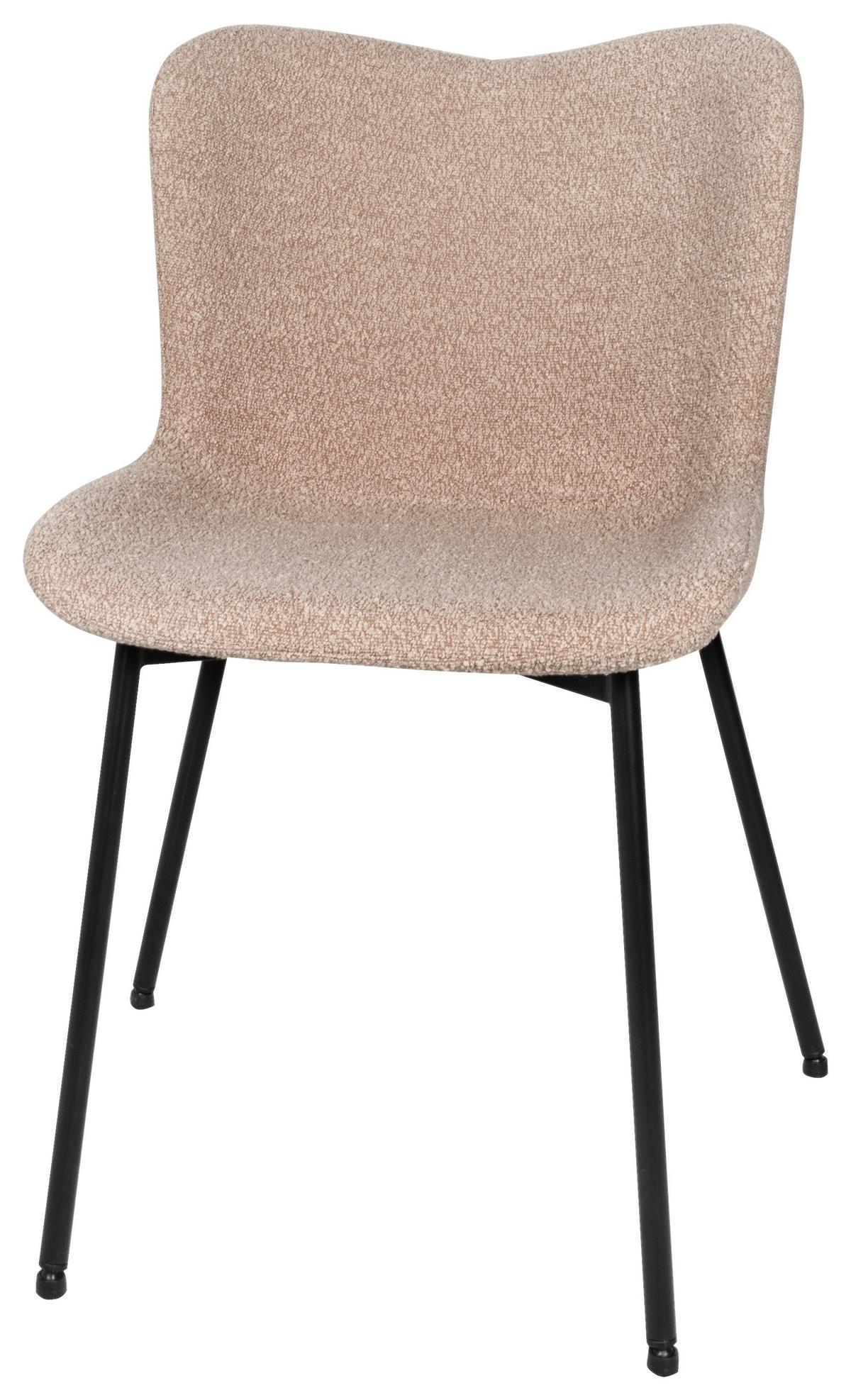 ZESTAW KRZESEŁ GAIL - czarny/kolor piaskowy, Design, metal/tkanina (51/78/58cm) - Novel