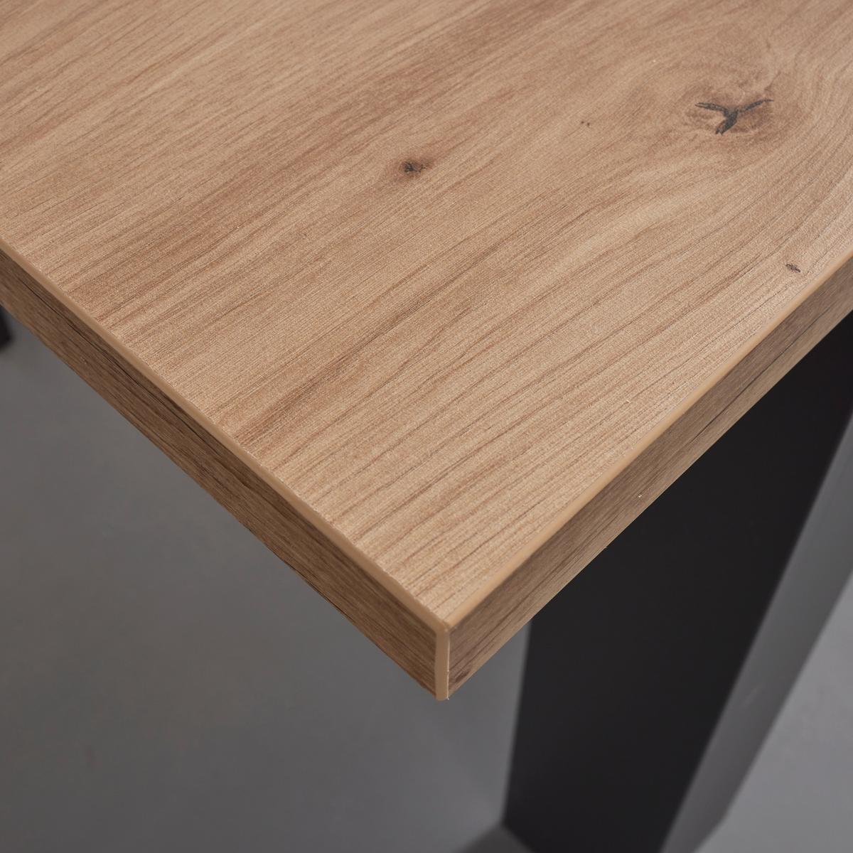 Ausziehtisch Claudio ca. 160-200x90cm Holz-Dekor - Dunkelgrau/Schwarz, Modern, Holz/Holzwerkstoff (160-200/90/76cm) - Bessagi Home