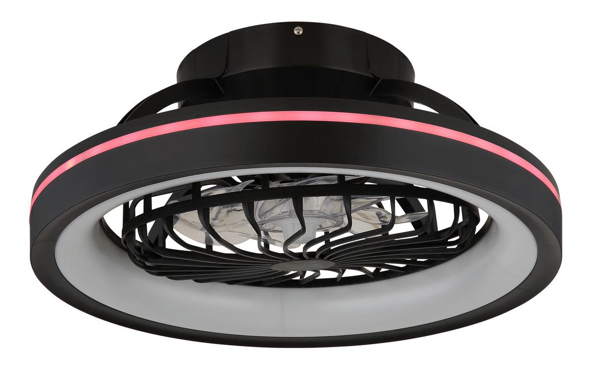 Stropni Ventilator Deanne - crna, Konvencionalno, plastika (48/20cm) - Globo