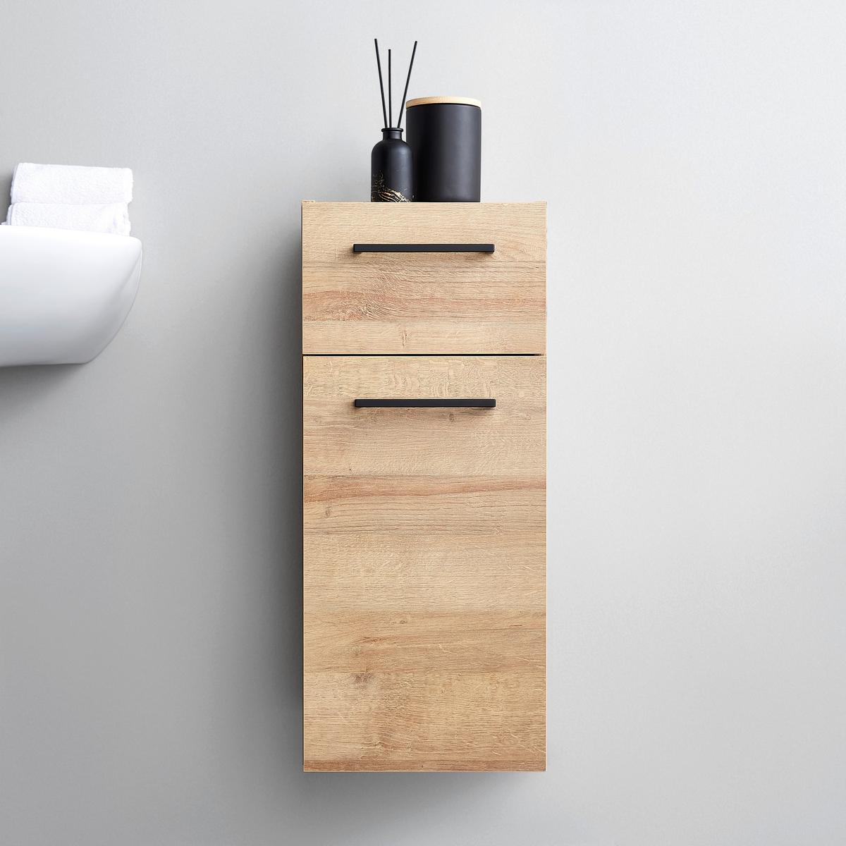 Unterschrank Bavelli in Eichefarben - Eichefarben/Schwarz, Modern, Glas/Holzwerkstoff (30/70/32,5cm) - Pelipal