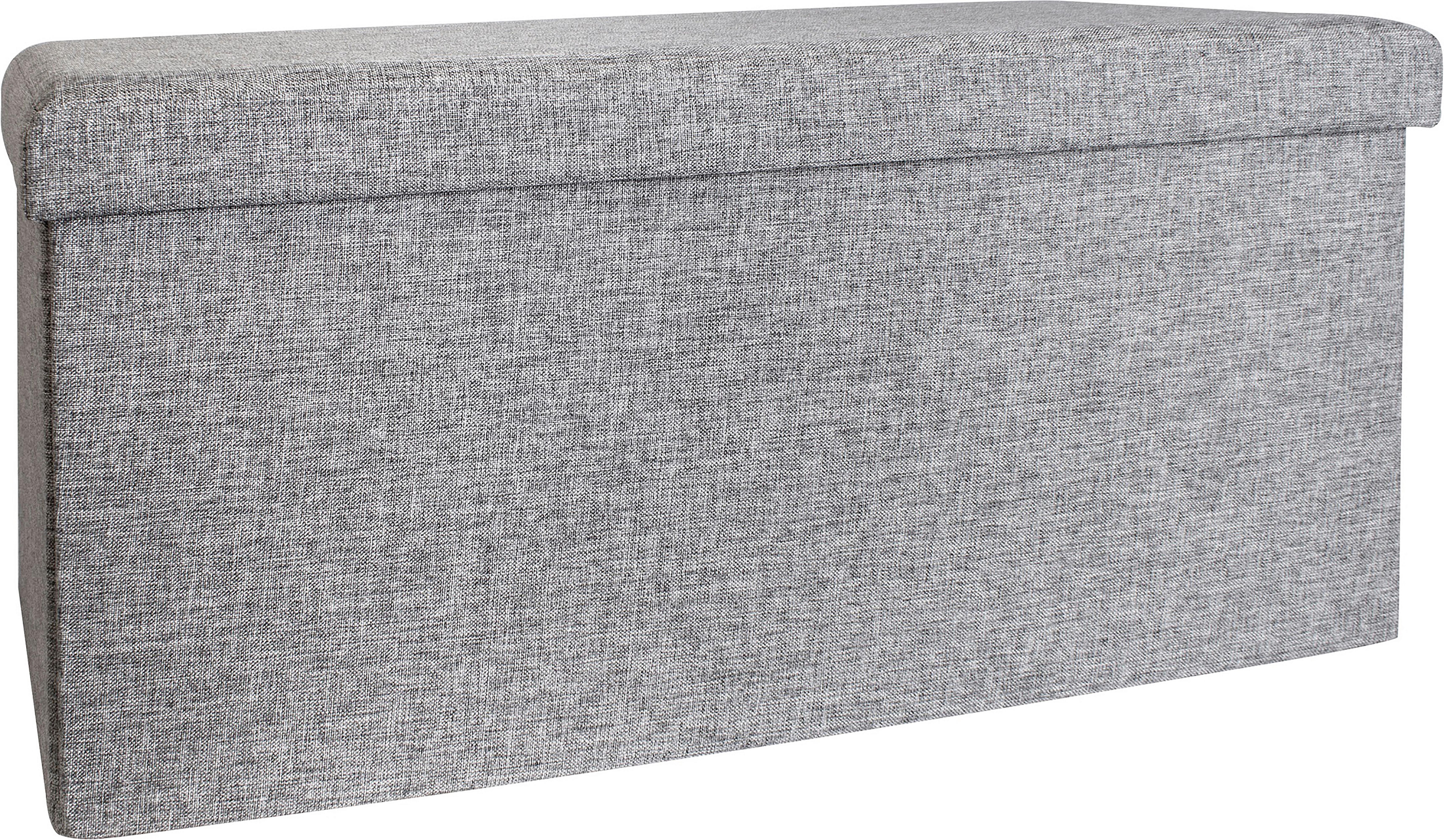 Sitzbox Grau Kunststoff faltbar mit Stauraum - Grau, Basics, Textil (76/38/38cm) - Echtwerk
