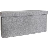 Sitzbox Grau Kunststoff faltbar mit Stauraum - Grau, Basics, Textil (76/38/38cm) - Echtwerk