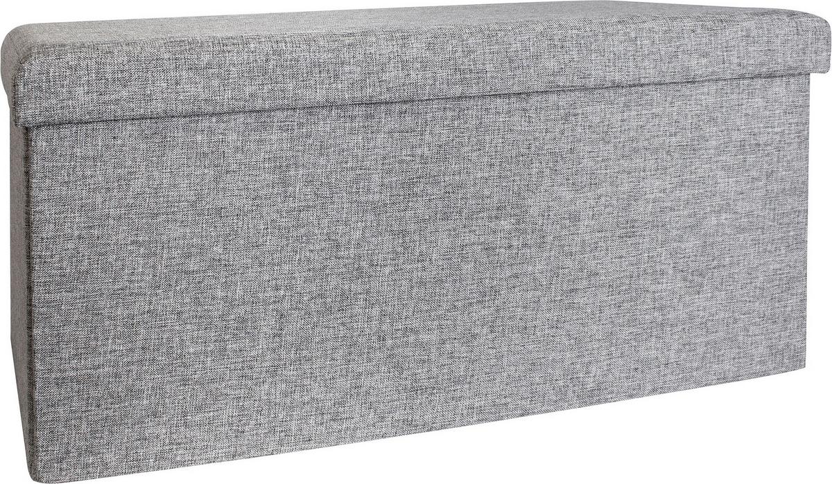 Sitzbox Grau Kunststoff faltbar mit Stauraum - Grau, Basics, Textil (76/38/38cm) - Echtwerk