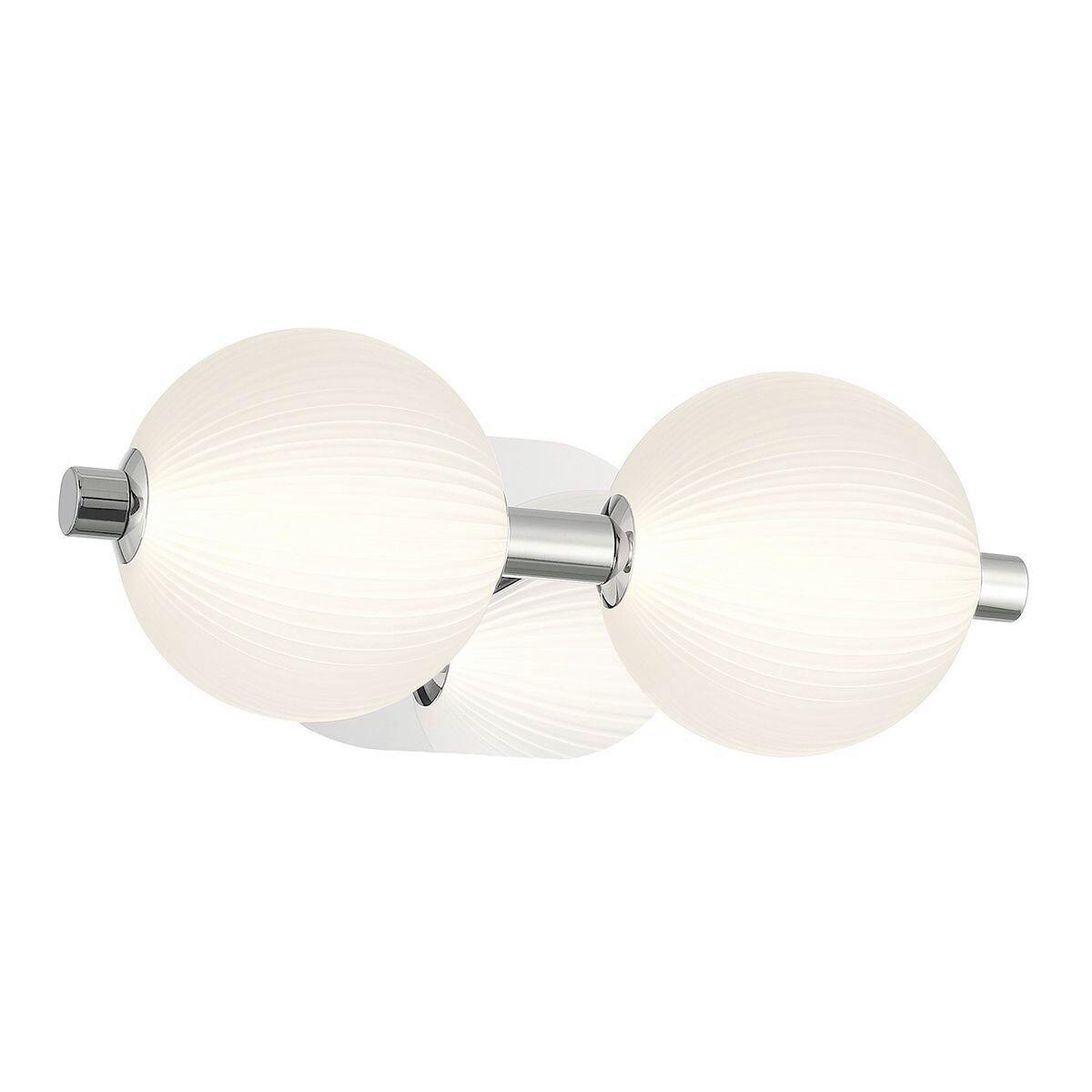 LED Falilámpa Qn-Palmas-2w-Pn - krómszínű, Konventionell, üveg/fém (15,1/39/20,3cm) - Elstead Lighting