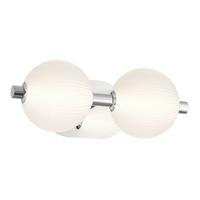 LED Falilámpa Qn-Palmas-2w-Pn - krómszínű, Konventionell, üveg/fém (15,1/39/20,3cm) - Elstead Lighting