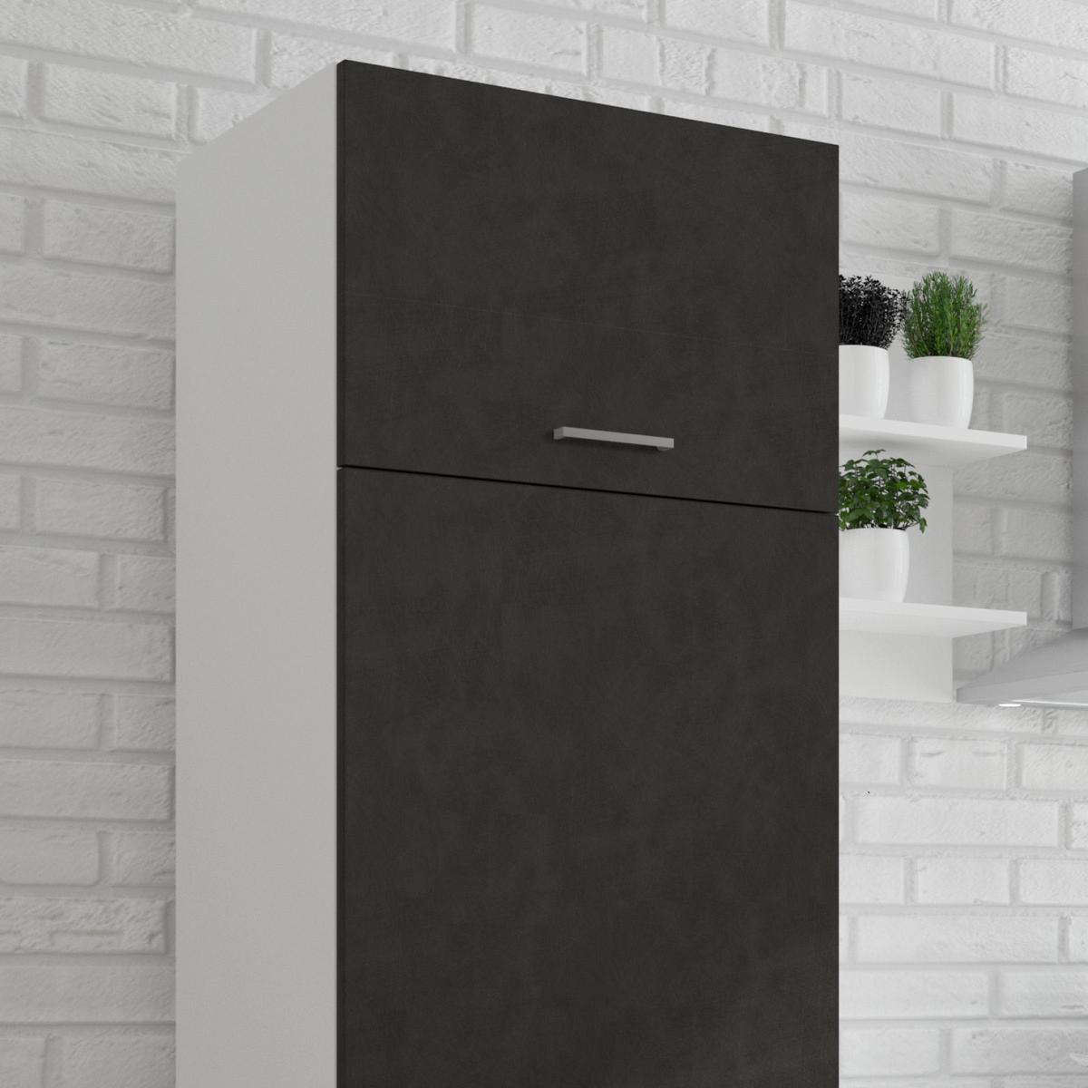Kuhinjski Blok Brez Aparatov Promo, Bela, Grafit, 270cm - siva/bela, Design, umetna masa/leseni material (270cm) - P & B