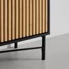 TV-BÄNK MADRID -EXKLUSIV- - svart/naturfärgad, Modern, metall/trämaterial (195/60/40cm) - Mömax