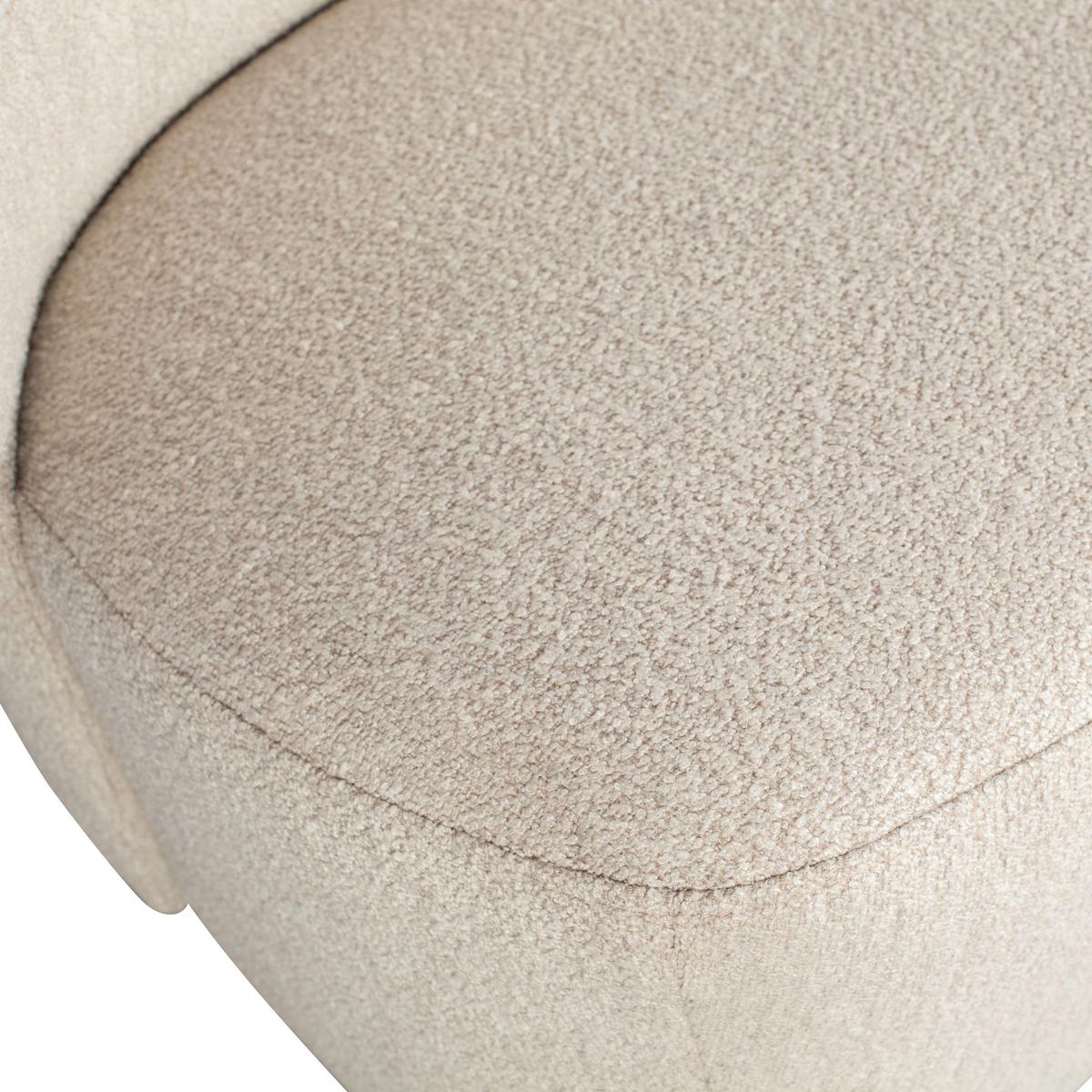 Cocktailsessel Lofty Naturfarben Bouclé - Schwarz/Naturfarben, Design, Kunststoff/Textil (68/75/72cm) - Livetastic