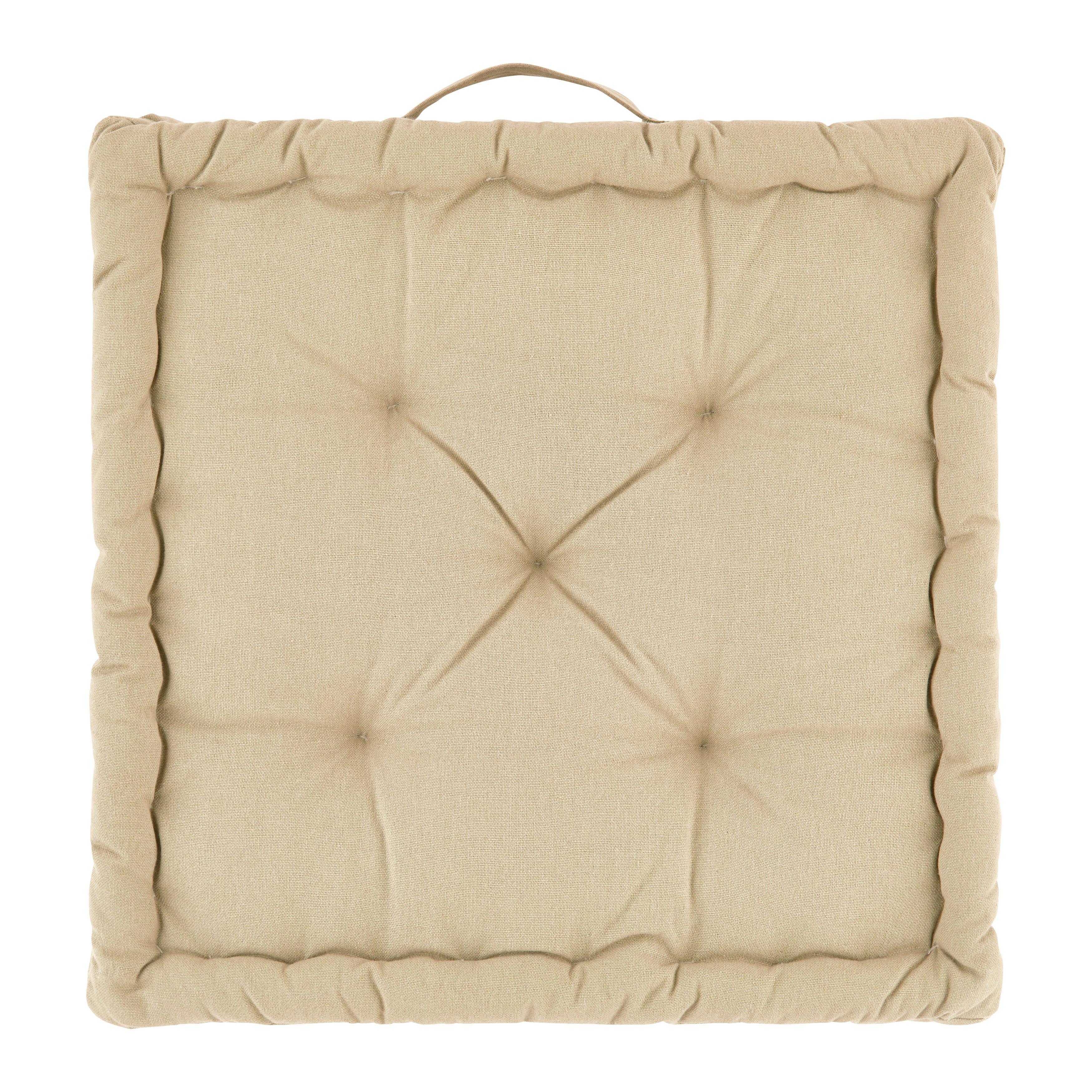 Pernă șezut înaltă Bo - bej, textil (40/40/6cm) - Mömax