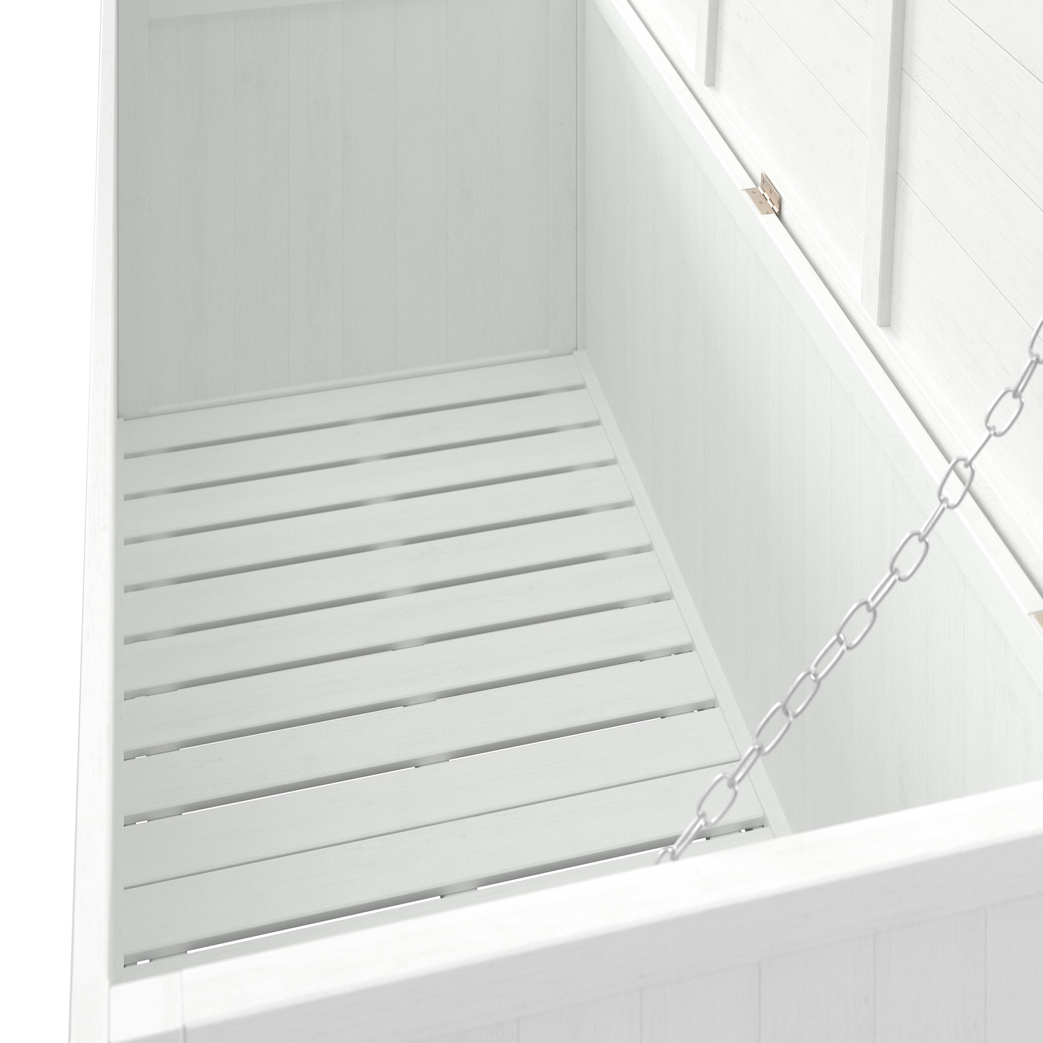 KUDDBOX BIONA - vit, Modern, metall/trä (132/60/66cm) - Bessagi Garden