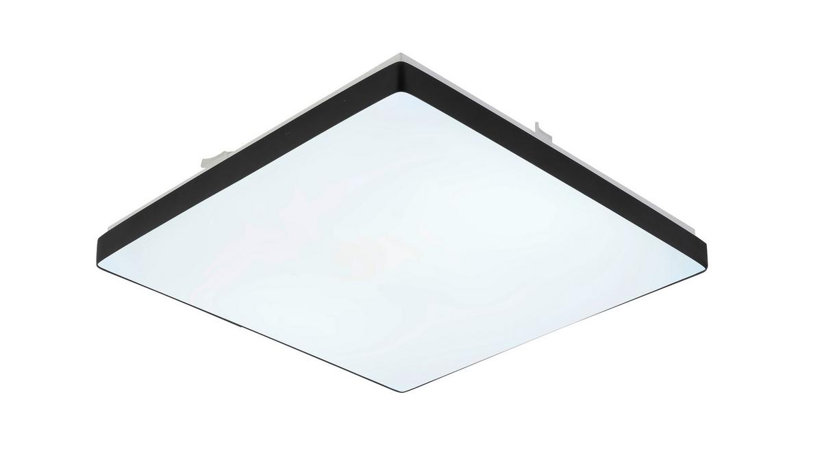 Plafonieră cu LED Jannek - alb/negru, Modern, plastic/metal (33/33/5,5cm) - Premium Living