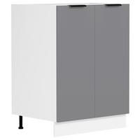 KÜCHENUNTERSCHRANK FASOLA - Weiss/Anthrazit, Trend, Holzwerkstoff/Kunststoff (60/82/46cm) - MID.YOU