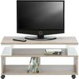 TV-Element Weiß/Braun - Braun/Weiß, MODERN, Holzwerkstoff (90/45,3/38cm) - MÖMAX modern living