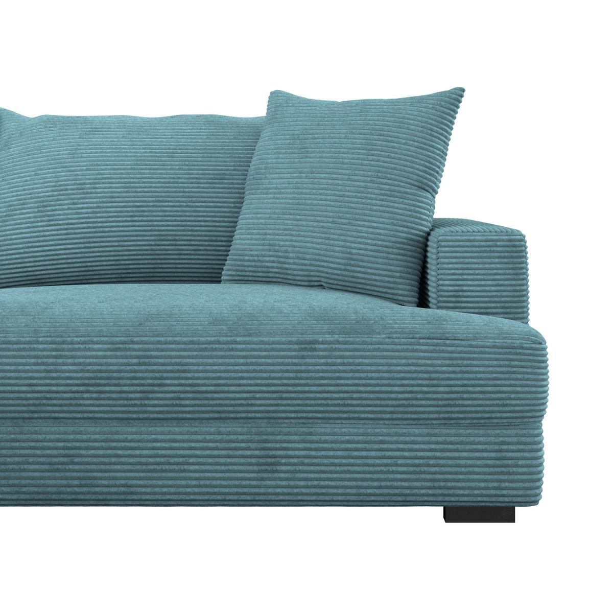 Kutna Garnitura Pelle - tirkizna/crna, Moderno, tekstil (180/265cm) - Modern Living