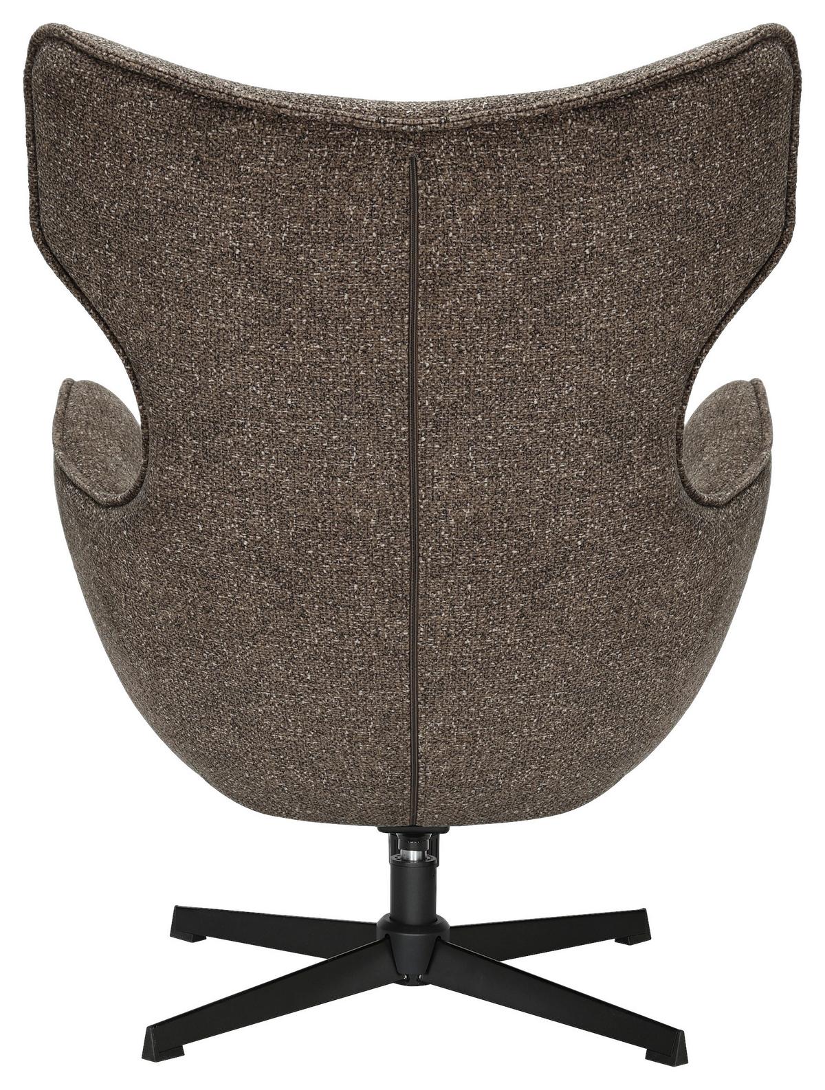 Sessel Flavio Graubraun - Graubraun/Schwarz, MODERN, Textil/Metall (74/98/83cm) - Mömax