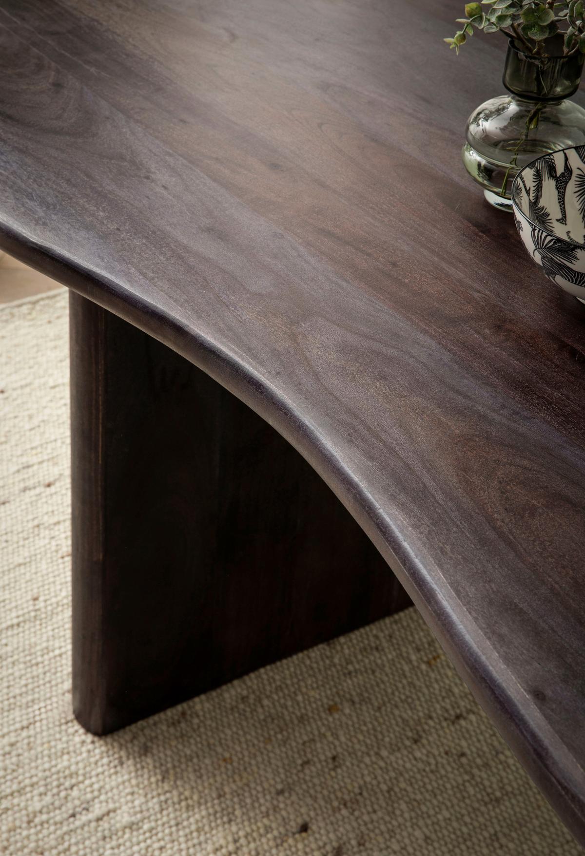 Jedilna Miza Akazie, Pravi Les, 180x90cm - temno rjava, Design, les (180/90/75cm) - MID.YOU