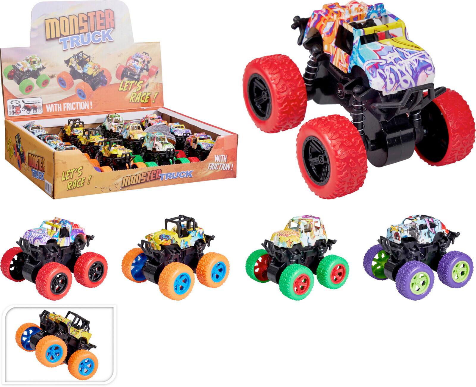 Játékautó Monster Truck - többszínű, műanyag (8/7/8,5cm)