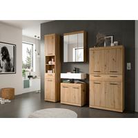 Badezimmer Scout Eiche Artisan 4-teilig - Schwarz/Eiche Artisan, Trend, Glas/Holzwerkstoff (171cm) - MID.YOU