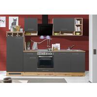 Küchenleerblock LBBEKB280EGC - Wildeiche/Edelstahlfarben, Basics, Holzwerkstoff/Metall (280cm) - Respekta