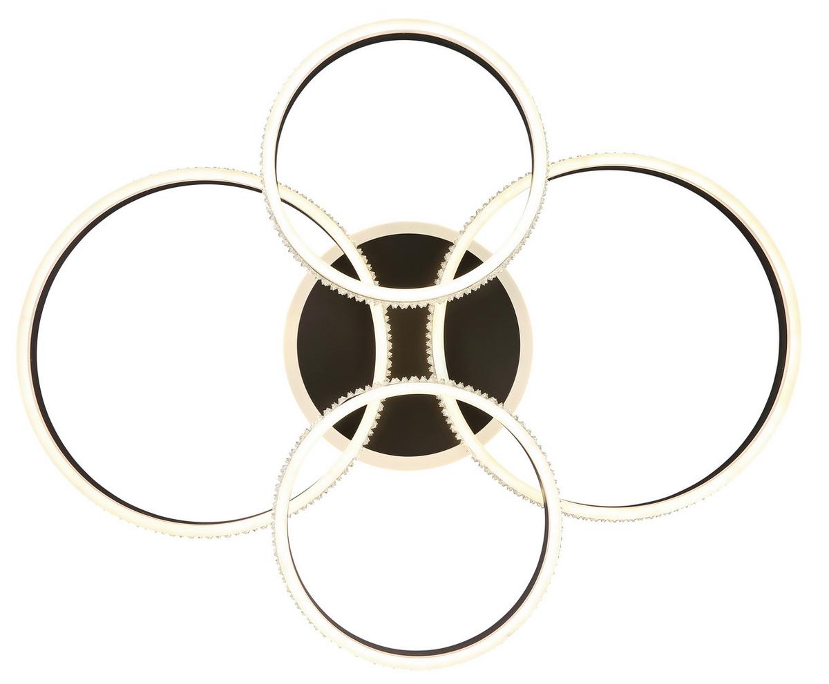 LED-DECKENLEUCHTE 67314-90 - Klar/Titanfarben, Design, Kunststoff/Metall (85/68,5/15cm) - Globo