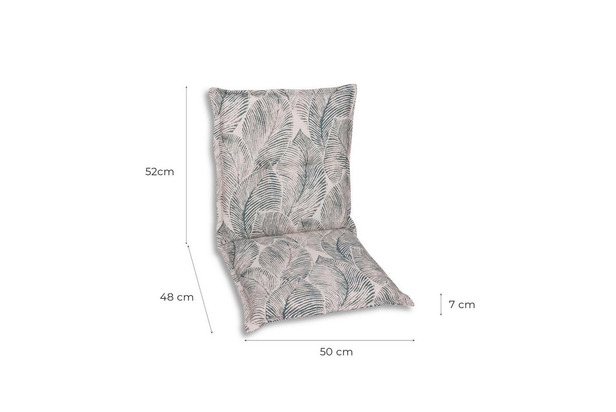 Sesselauflagenset Grau/Beige, 6-teilig - Beige/Grau, Basics, Textil (50/7/100cm)