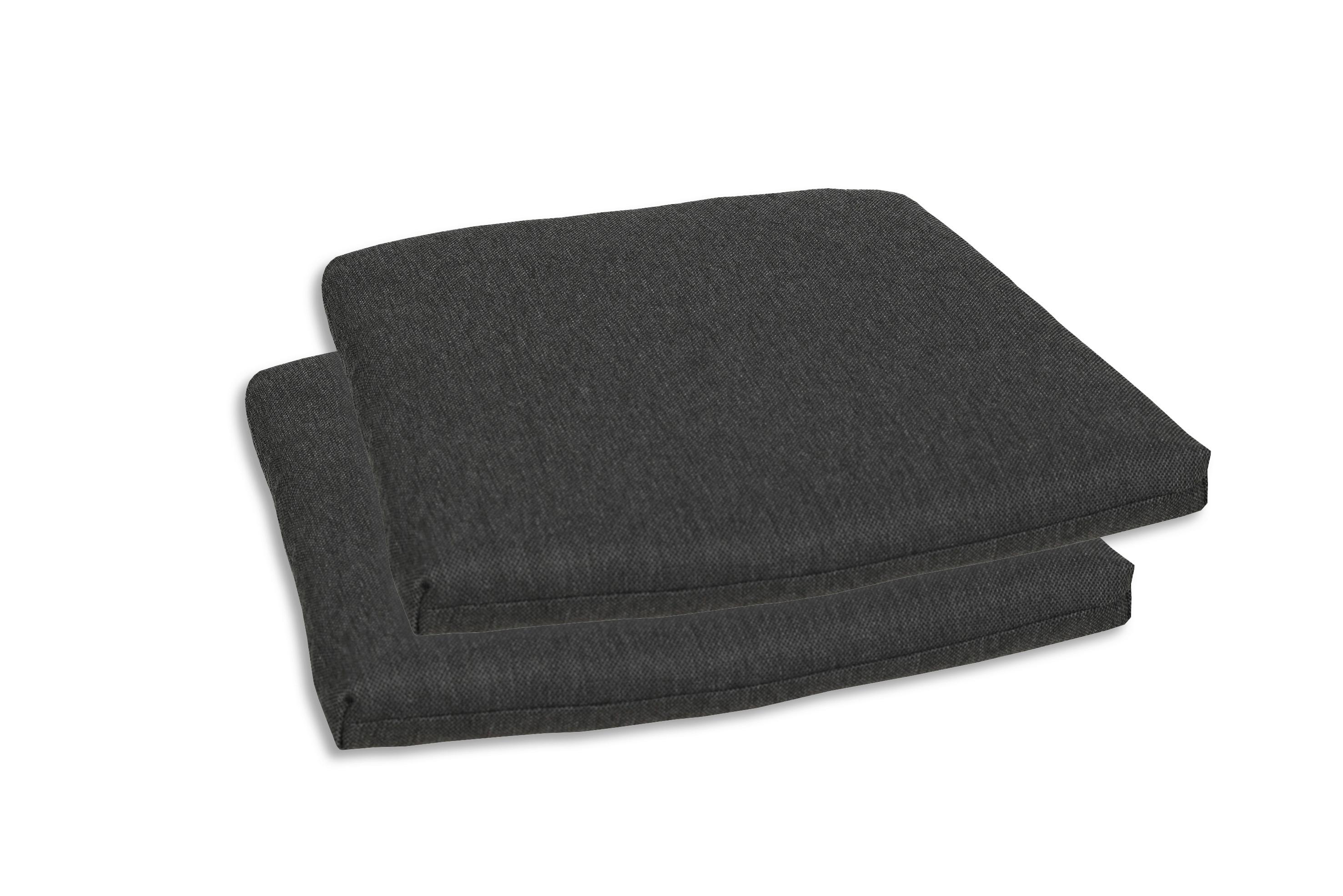 Gartensitzkissenset Anthrazit, 2-teilig - Anthrazit, Basics, Textil (40-47/5/45cm)