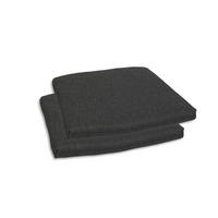 Gartensitzkissenset Anthrazit, 2-teilig - Anthrazit, Basics, Textil (40-47/5/45cm)