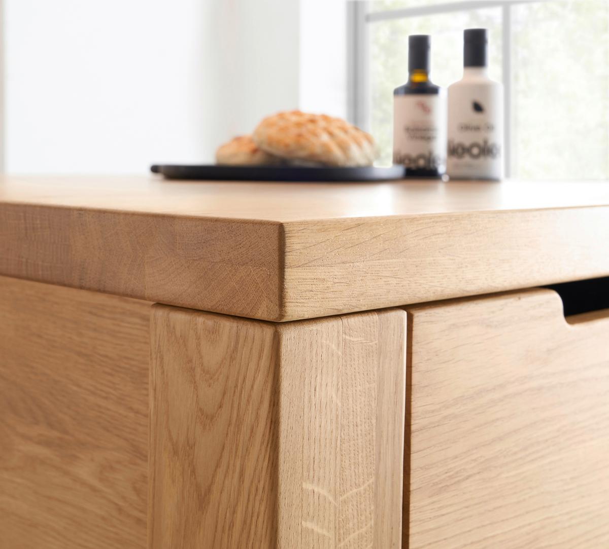 Kücheninsel Ponza I 180 o. Geräte Eiche - Eichefarben, Basics, Holz (180/91/90cm) - P & B