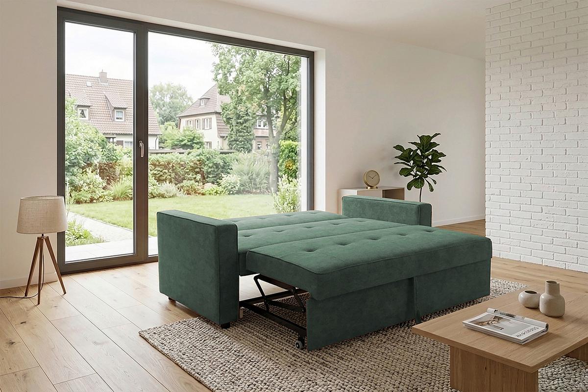 CANAPEA CU 3 LOCURI HAZE - verde închis, Trend (162/90/89cm) - Modern Living