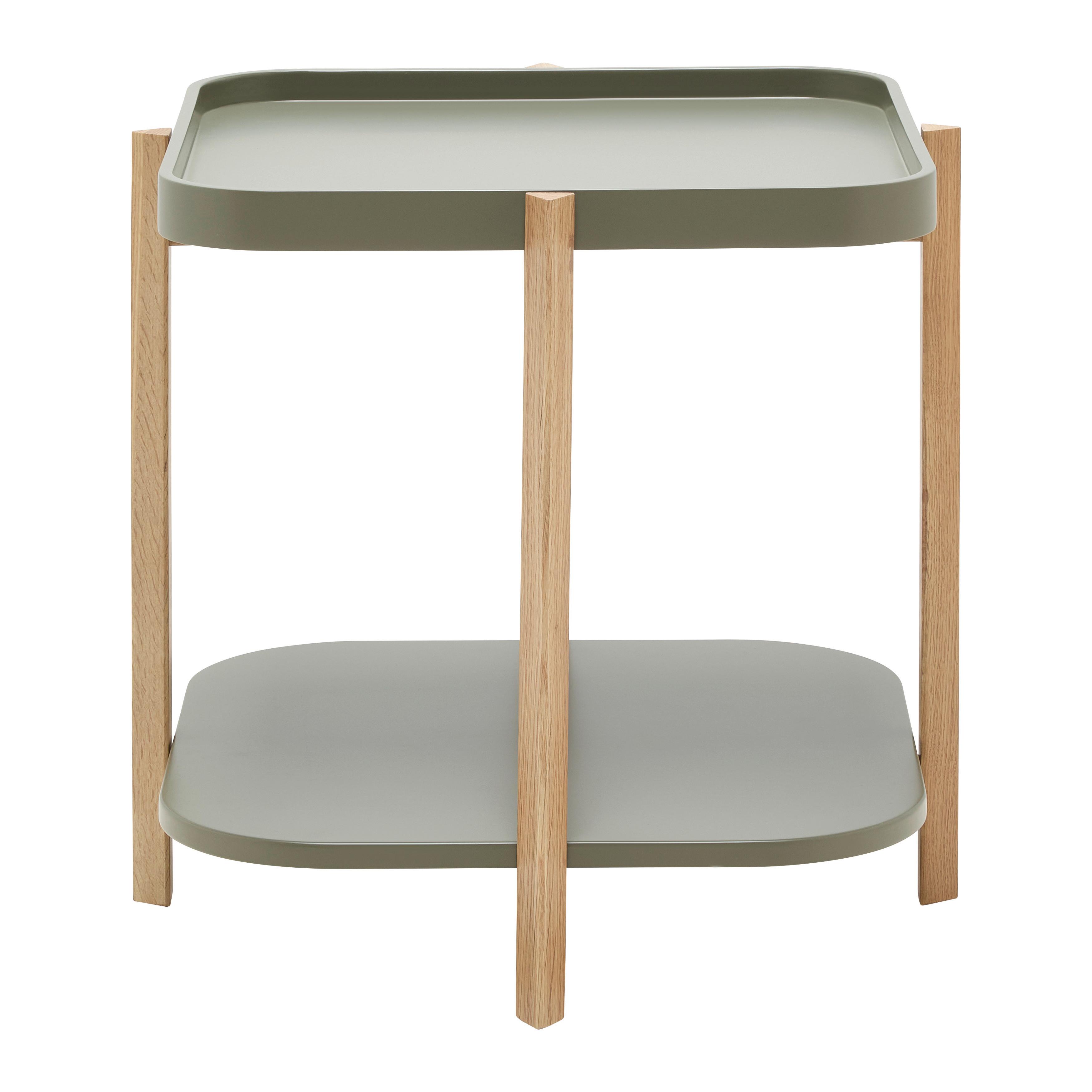 SOFFBORD STRUT - grön/naturfärgad, Modern, trämaterial/trä (50/50/55cm) - Mömax