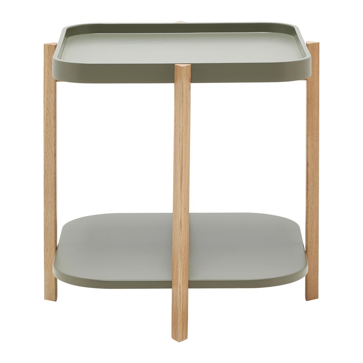 Dohányzóasztal Kerek Strut - natúr színű/zöld, Modern, faalapú anyag/fa (50/50/55cm) - Mömax