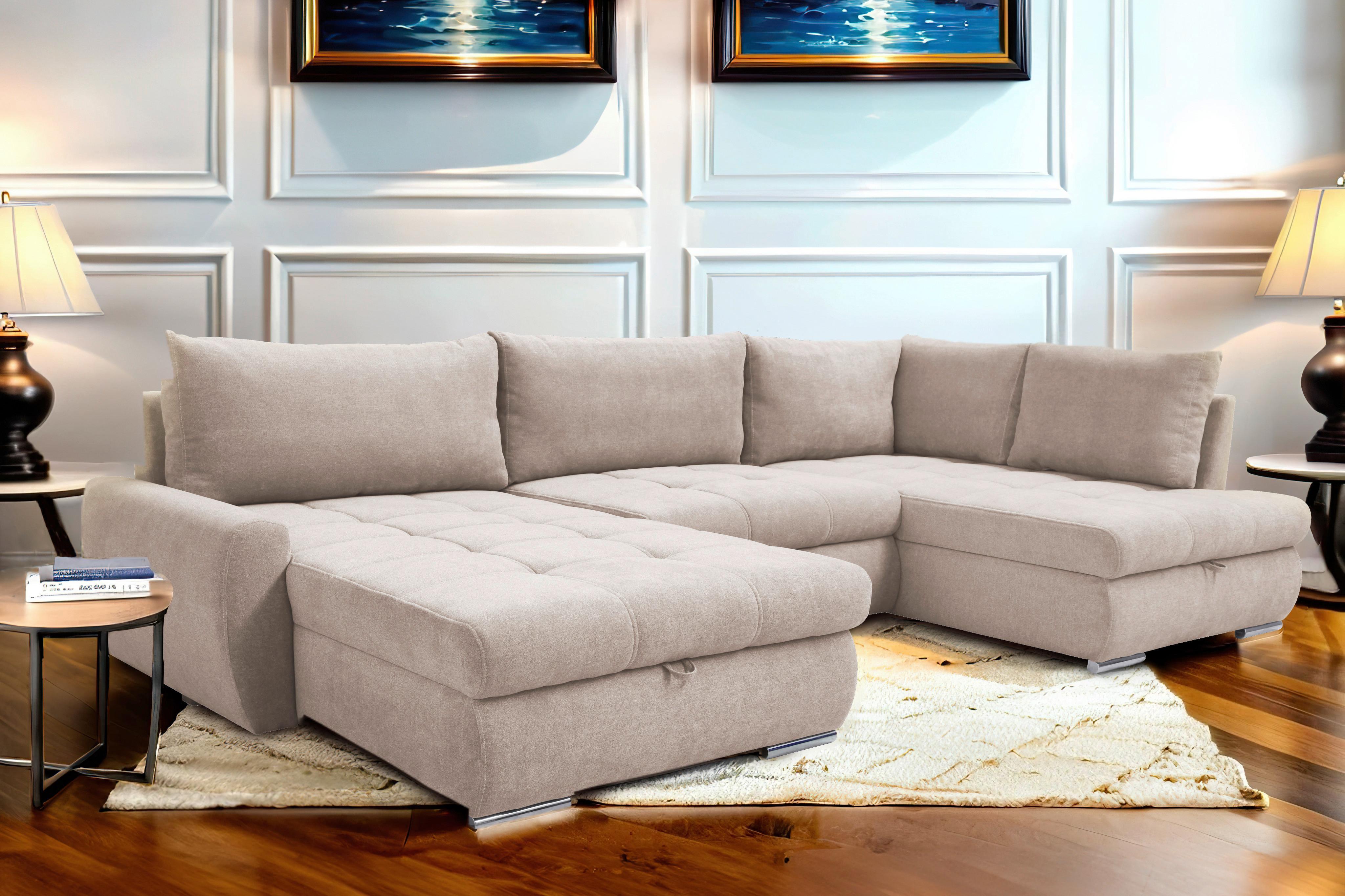 Coltar CANION - bej, Design, textil (174/322/173cm) - Modern Living