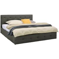Oblazinjena Postelja Padua, Temno Siva, 180x200 - temno siva, Moderno, tekstil/les (180/200cm) - Carryhome