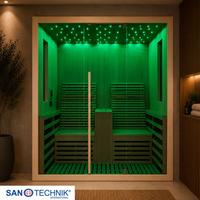 Infrarotkabine Carbon 2 in Braun ca. 180x195x150cm - Naturfarben, Basics (180/195/150cm) - Sanotechnik