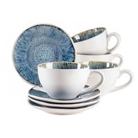 Kaffeeservice Kaffeetassenset, 934011 - Blau, Basics, Keramik (13,5/6,5/10cm) - Mäser