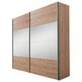 Schwebetürenschrank in Eichefarben - Eichefarben/Alufarben, KONVENTIONELL, Holzwerkstoff/Metall (200/216/68cm) - Premium Living Schwebetürenschrank in Eichefarben - Eichefarben/Alufarben, KONVENTIONELL, Holzwerkstoff/Metall (200/216/68cm) - Premium Living
