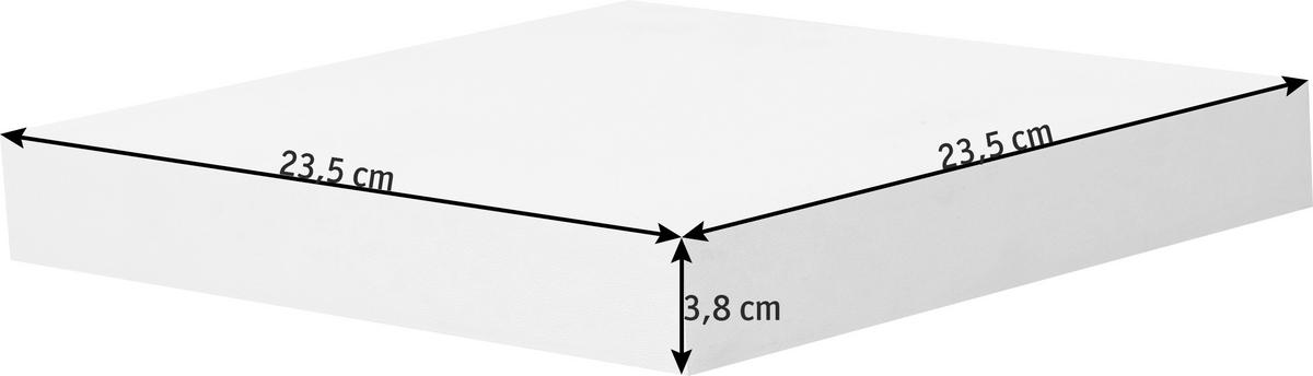 PÓŁKA ŚCIENNA SIMPLE - biały, Design, materiał drewnopochodny (23,5/3,8/23,5cm) - Carryhome