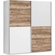 Schiebetürenschrank Weiß/Grau - Eichefarben/Alufarben, LIFESTYLE, Holzwerkstoff/Kunststoff (170/191/61cm) - Modern Living Schiebetürenschrank Weiß/Grau - Eichefarben/Alufarben, LIFESTYLE, Holzwerkstoff/Kunststoff (170/191/61cm) - Modern Living