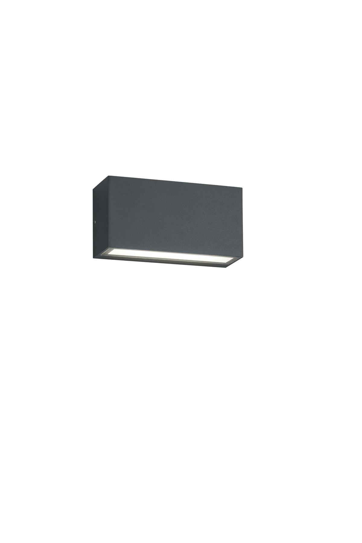 Außenwandleuchte Trend in Anthrazit max. 10 Watt - Anthrazit, Design, Metall (14/7cm) - Trio Leuchten