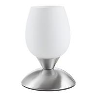 Tischleuchte Cup max. 40 Watt - Silberfarben/Weiß, MODERN, Glas/Metall (12,5/18cm) - Mömax