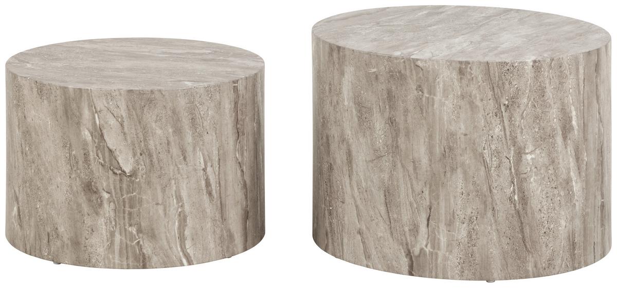 ZESTAW STOLIKÓW KAWOWYCH DICE - szary, Design, materiał drewnopochodny (58-50/58-50/40-33cm) - MID.YOU