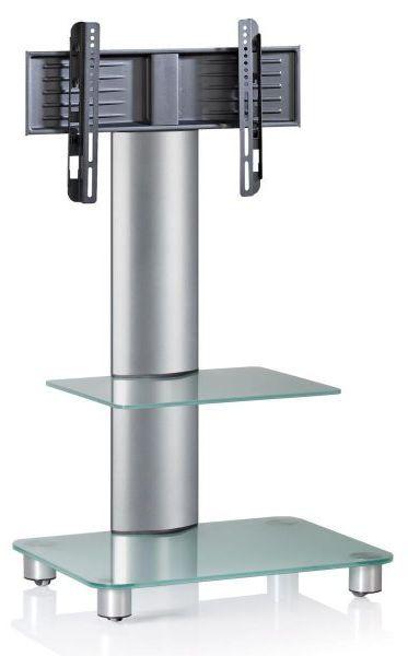 Stojalo Za Tv Bilano - srebrne barve, Konvencionalno, kovina/steklo (60/100/44cm) - MID.YOU