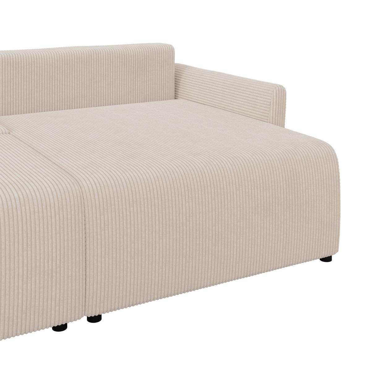 Sedežna Garnitura Sonos, Bež, Ležišče, Predal - črna/ekru, Moderno, tekstil (228/146cm)